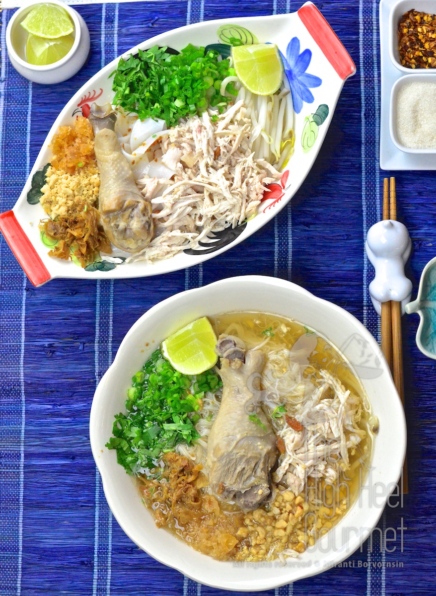 Thai Chicken Noodles Soup and Salad, Guay Tiew Gai by The High Heel Gourmet 1