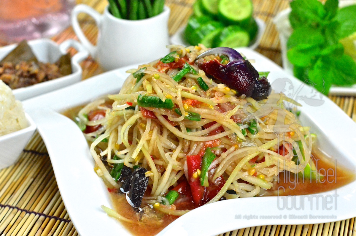 Thai Som Tam - Spicy Green Papaya Salad by The High Heel Gourmet 25
