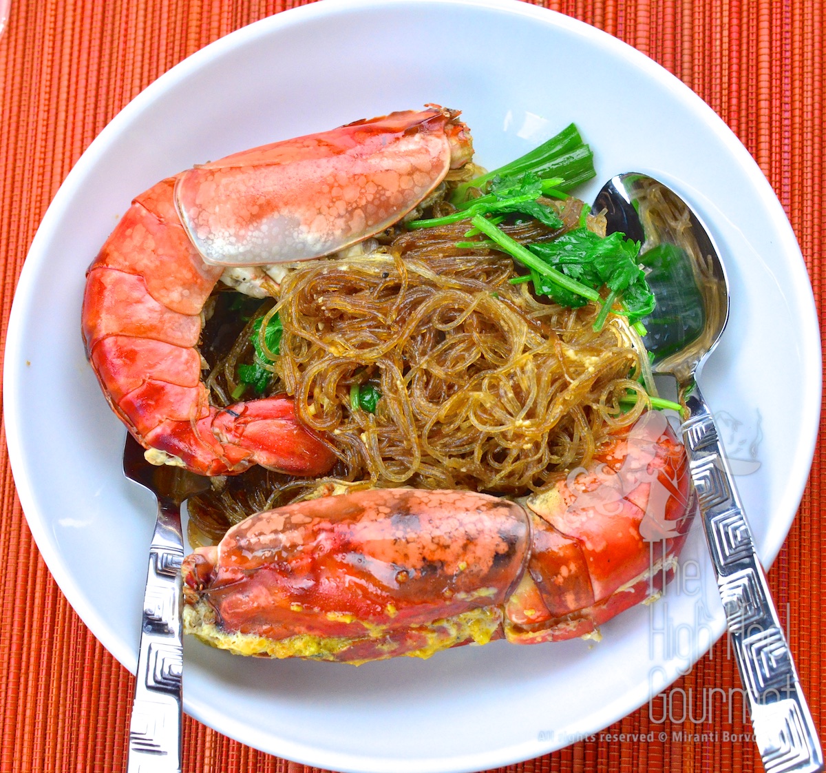 The shrimp-prawn baked in clay pot with glass noodles Goong Ob WoonSen 4