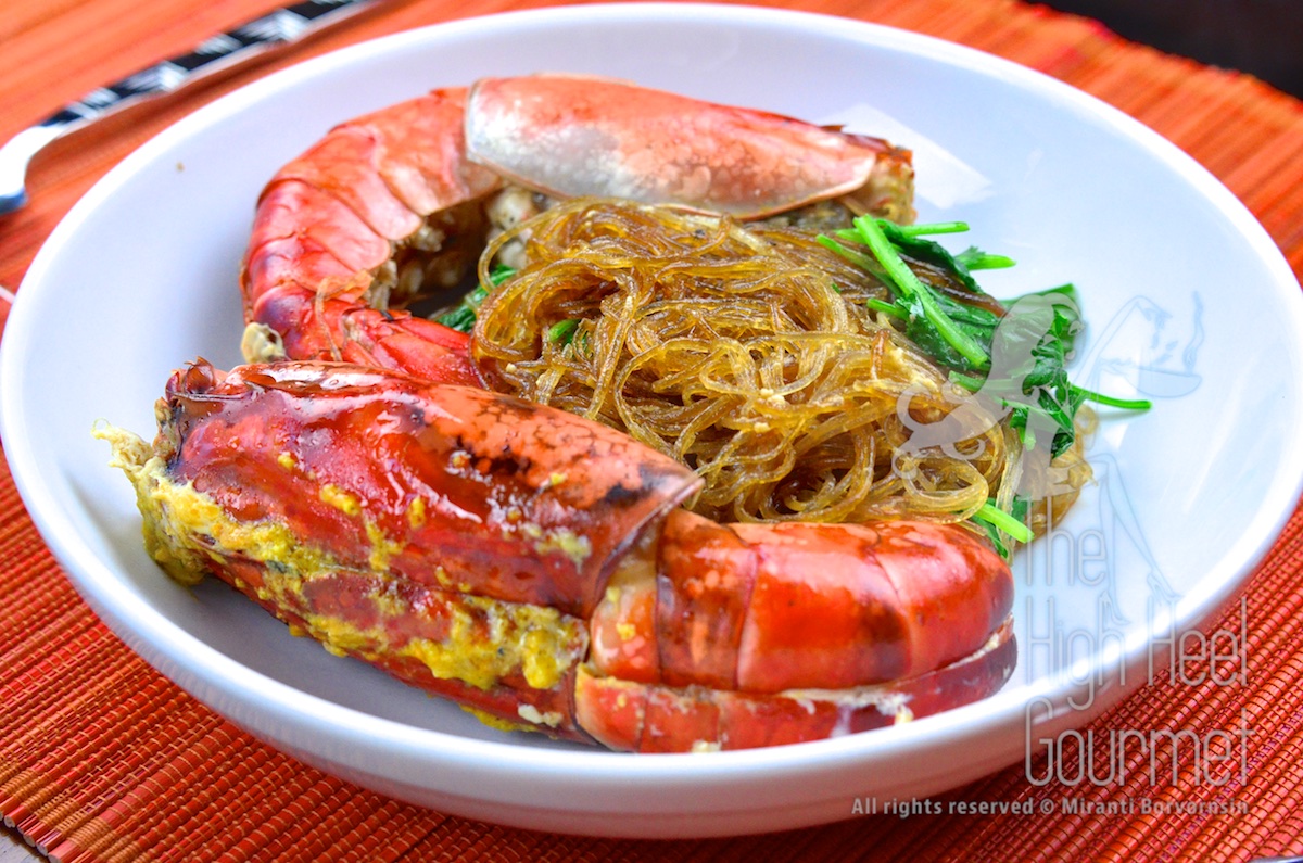 The shrimp-prawn baked in clay pot with glass noodles Goong Ob WoonSen 5