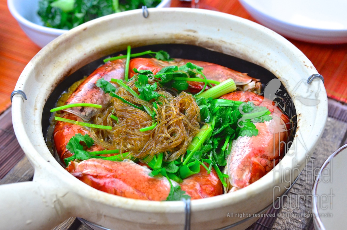 The shrimp-prawn baked in clay pot with glass noodles Goong Ob WoonSen 6