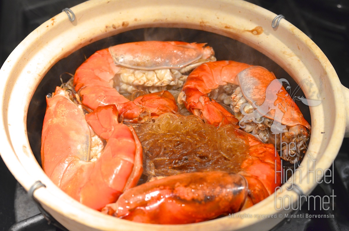 The shrimp-prawn baked in clay pot with glass noodles Goong Ob WoonSen 7