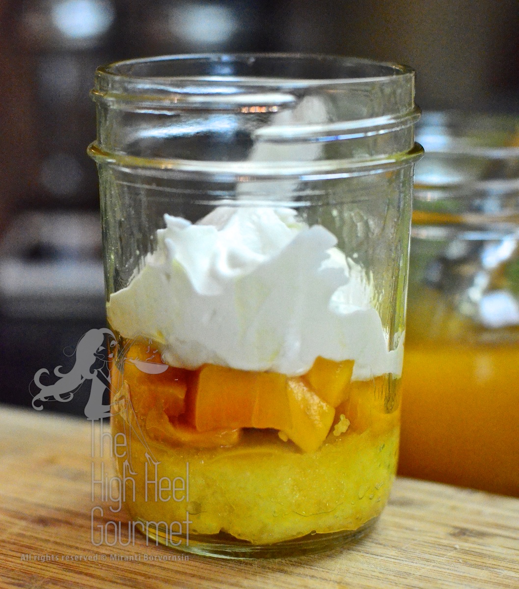 Cake in a jar - Mango Passion Fruit with Whipped Yogurt Frosting by The High Heel Gourmet 20