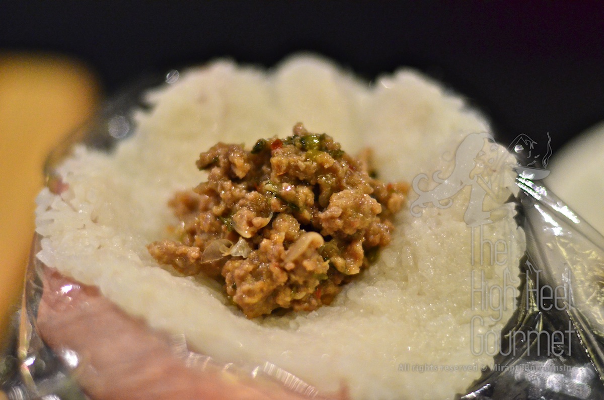 Fried glutinous rice balls filled with Larb by The High Heel Gourmet 1 (1)