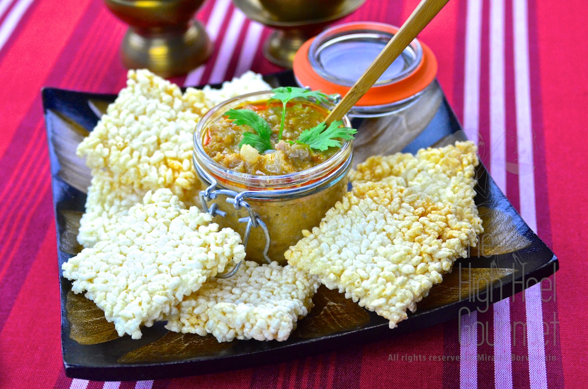 Crispy Rice Cake with Pork, Shrimp and Peanut in Coconut Dip – Thai Khao Tung Na Tung by The High Heel Gourmet 2