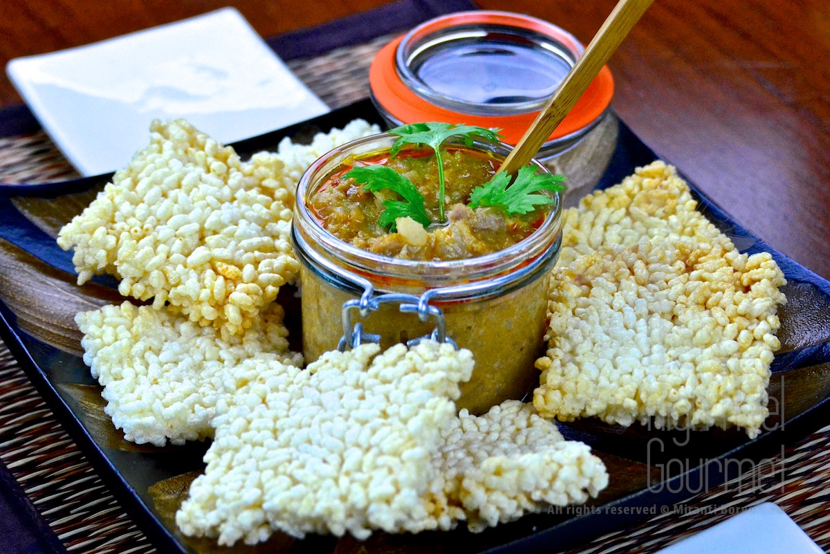 Crispy Rice Cake with Pork, Shrimp and Peanut in Coconut Dip – Thai Khao Tung Na Tung by The High Heel Gourmet 3