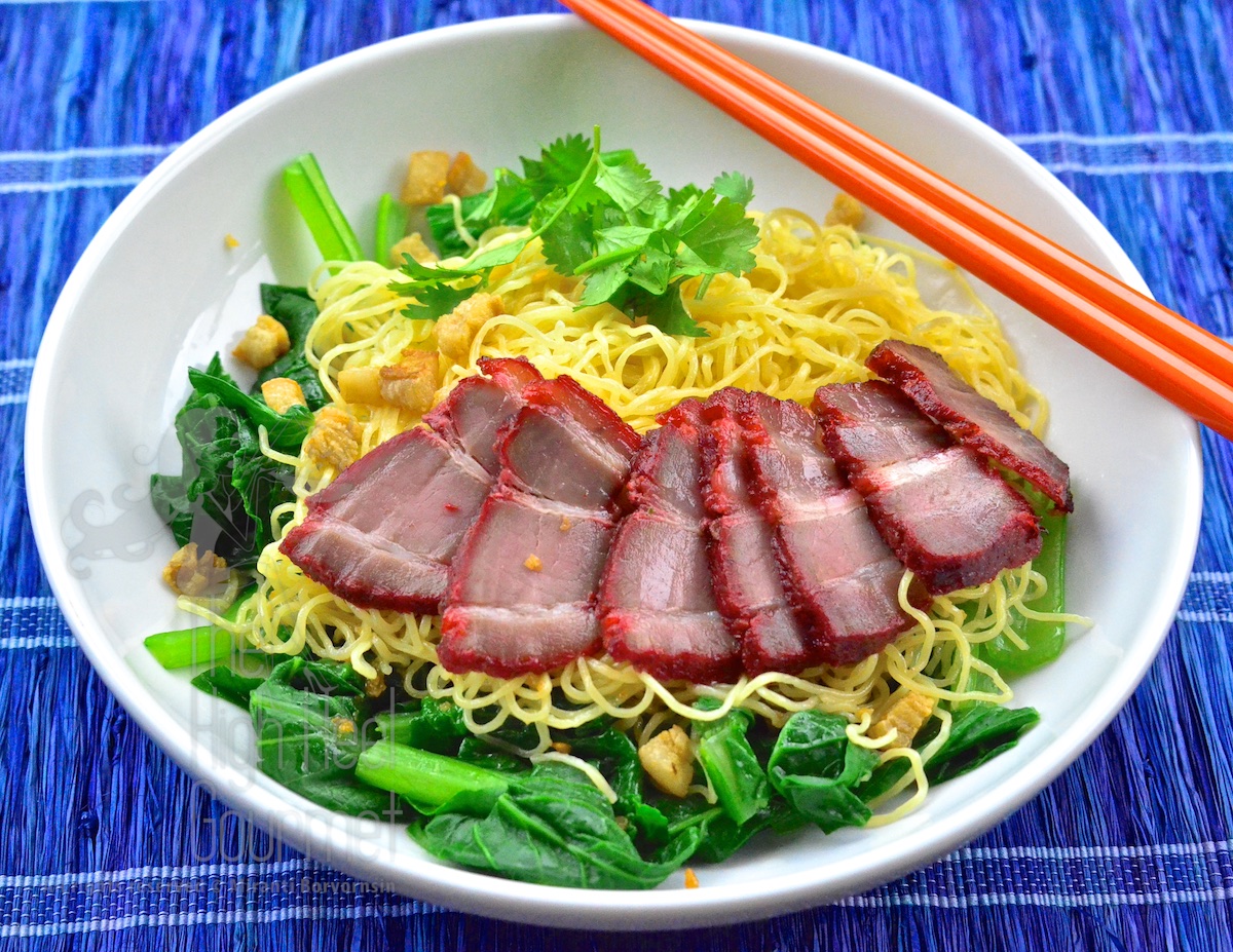 Egg Noodles with Wontons and Red Thai Barbecue Pork - Ba Mee Kiew Moo Dang by The High Heel Gourmet 3
