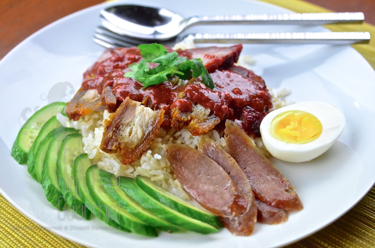 Thai Style Red Barbecue Pork on Rice with Red Sauce - Khao Moo Dang by The High Heel Gourmet 3